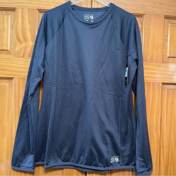 Mountain Hardware AirMesh Crew Neck Long Sleeve Blue Gray Top Size XL NWT - Picture 1 of 8